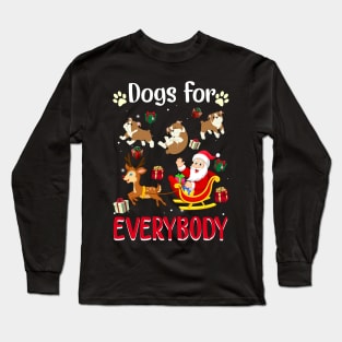 Dogs For Everybody Christmas For Bulldog Lover Long Sleeve T-Shirt